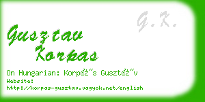 gusztav korpas business card